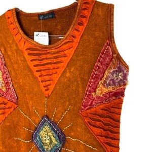 Leopards & Roses Sharkbite Hem Sleeveless …